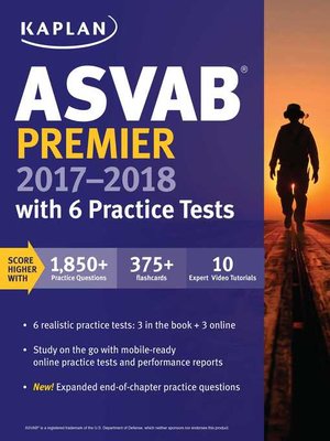 cover image of ASVAB Premier 2017-2018 with 6 Practice Tests